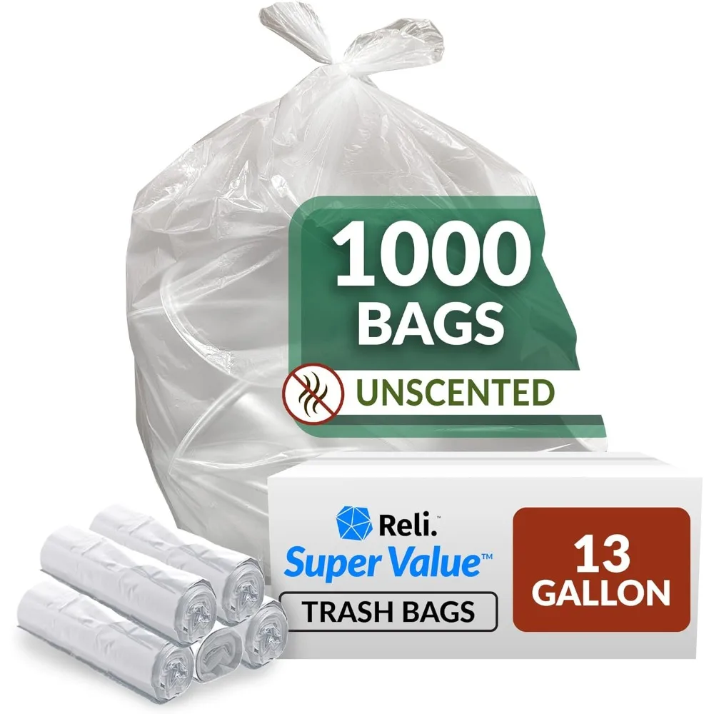 

Пакеты для мусора SuperValue, 13 галлонов, 1000 штук