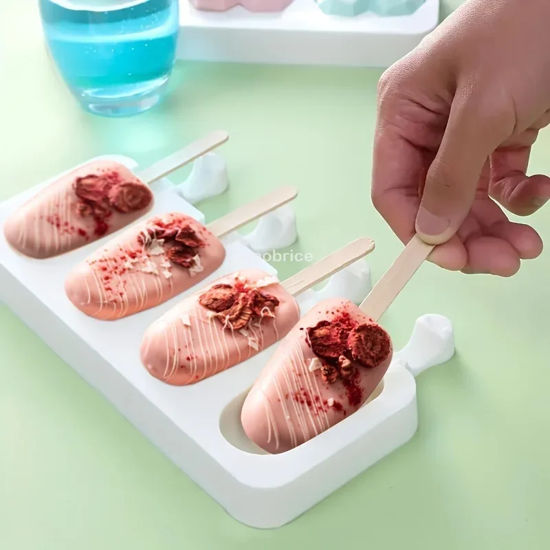 Ice Cream Mold Silicone DIY Chocolate Dessert Popsicle Moulds Tray Ice Cube Maker Homemade Tools Summer Party Supplies