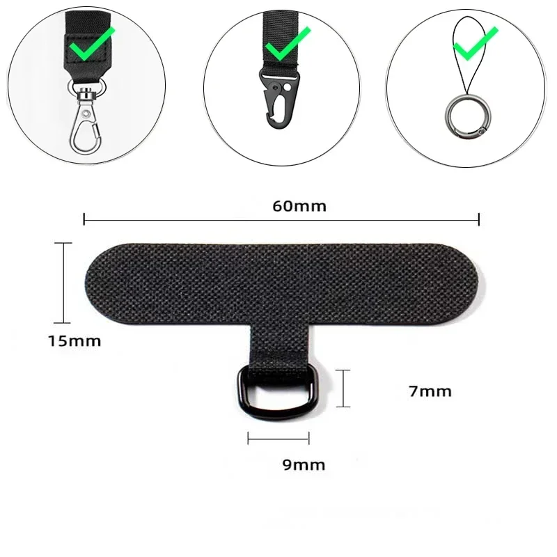 Universal Nylon Phone Tether Tab – Durable Lanyard Safety Connector Replacement for Full-Cover Smartphone Cases