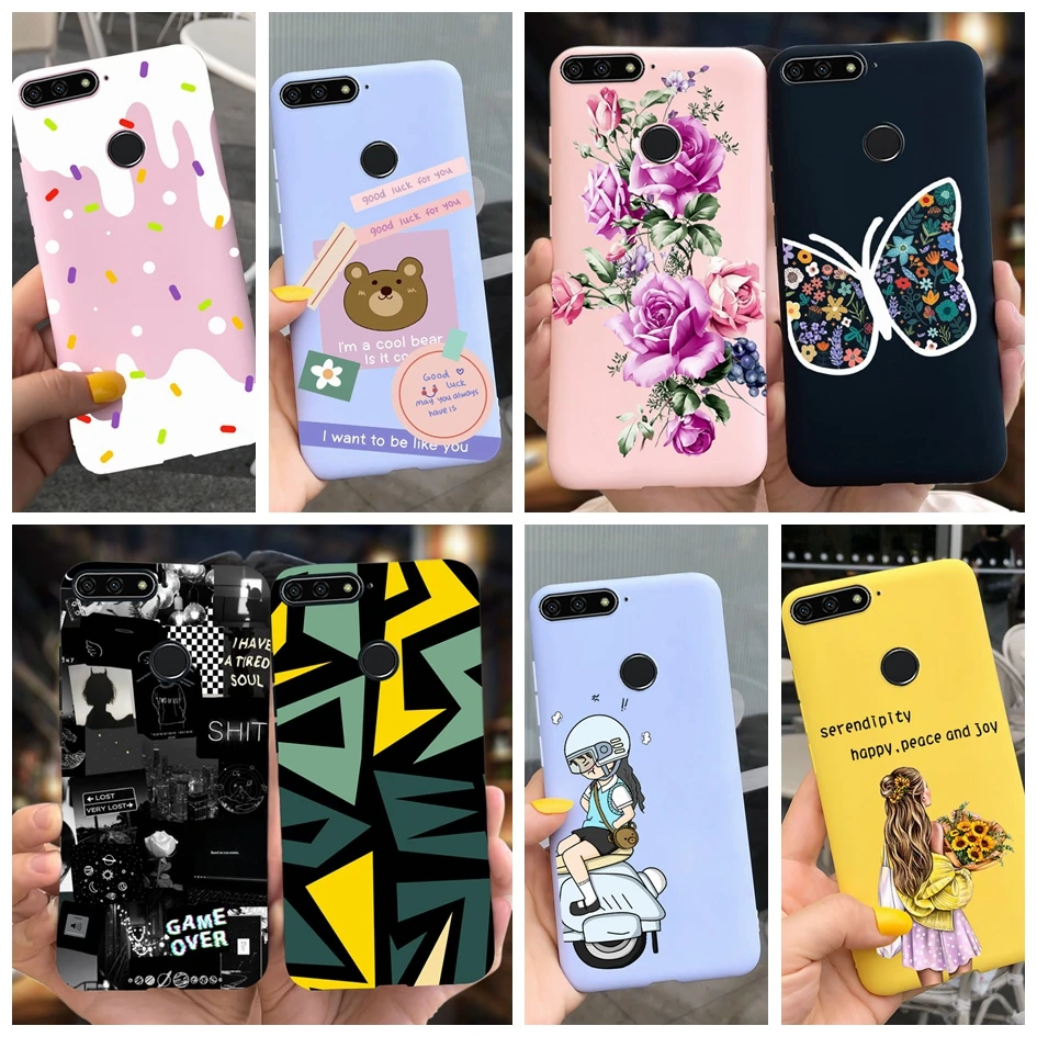 Per Huawei Y6 Prime 2018 Custodia Atu-L31 Atu-L42 Custodia In Silicone Per Huawei Y6 Y7 Prime 2018 Nova 2 Lite Ldn-L21 Ldn-Tl10 Funda
