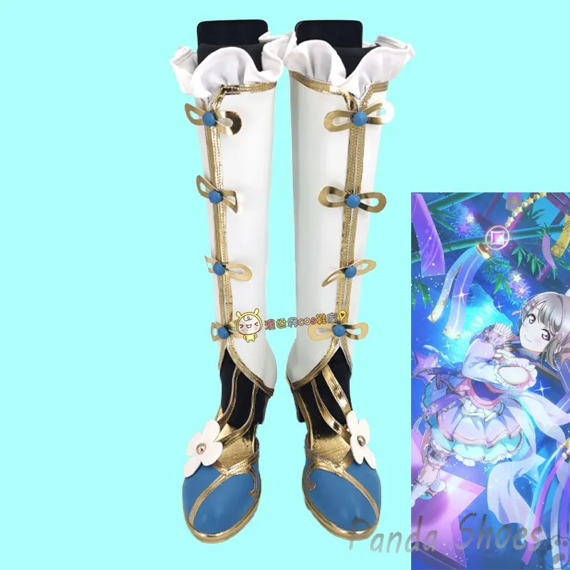 

Lovelive Nakasu Kasumi Cosplay Shoes Anime Cos Boots Comic Kasukasu Cosplay Costume Prop Shoes for Con Halloween Party