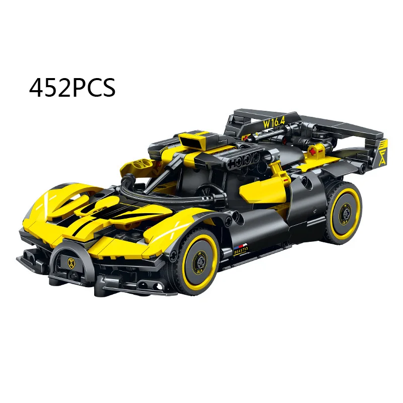 

Technical Building Block 1:18 Scale Bugattis Super Sport Car Bolide Model Pull Back Vehicle Steam Assemble Bricks Toys for Gifts
