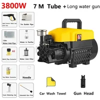 Self Priming High-Pressure 3800W Car Wash Machine High Pressure Adjustable Garden Cleaning Automatic Induction Cleaner Washer 1