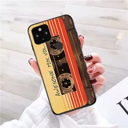 Vintage Cassette Tape Design Battery Phone Case for Google Pixel 5 (Slicone)