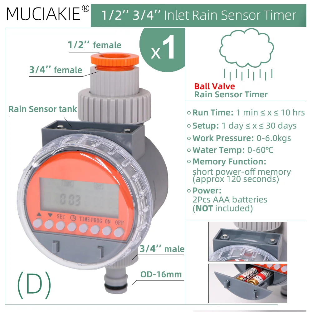 Garden Watering Timer Plant Irrigation Mechanical Controller Automatic Programmable Valve Home Indoor Outdoor Drip System Tool 