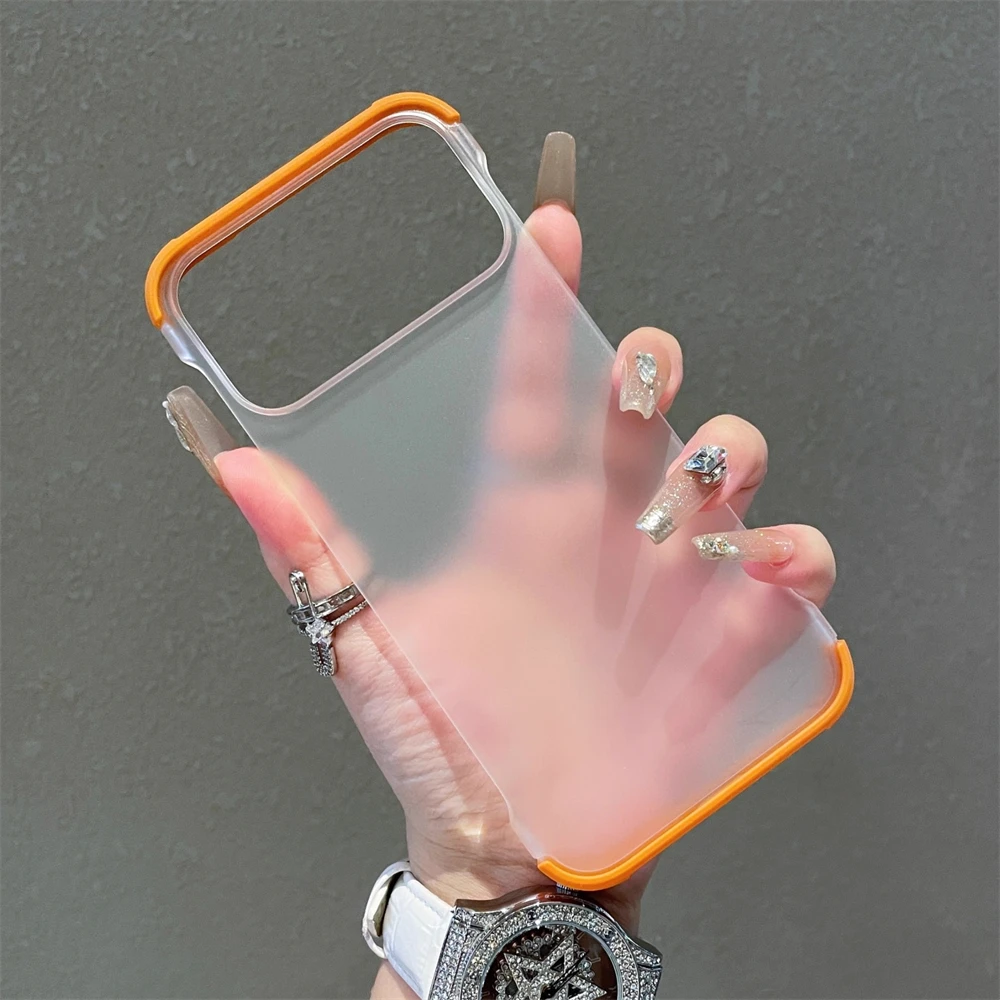 Ultra Thin Frameless Matte Translucent Phone Case - Slim Borderless Simple Hard Cover Shell