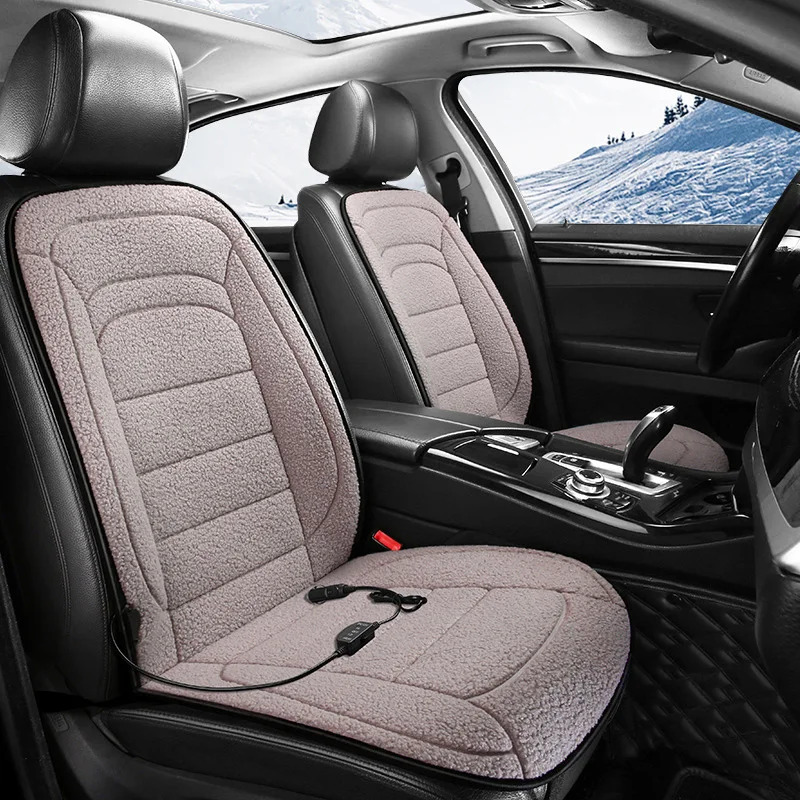 Plush Heated Car Seat Cushion with Fast Heating Technology
