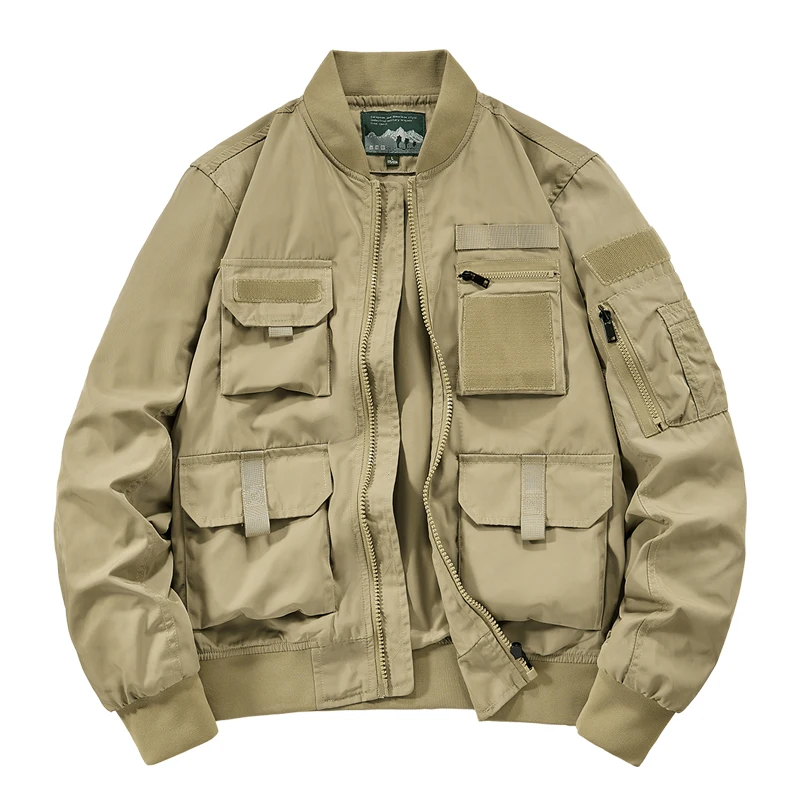 Spring And Autumn Men's New Multifunctional Military Cross-Country Jacket With Large Pockets Casual Fashion Men's Clothing image