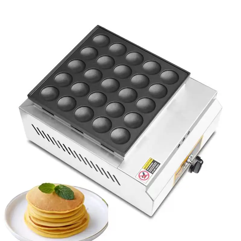 Commercialgas25holesdutchpoffertjesgrillminipancakemachine
