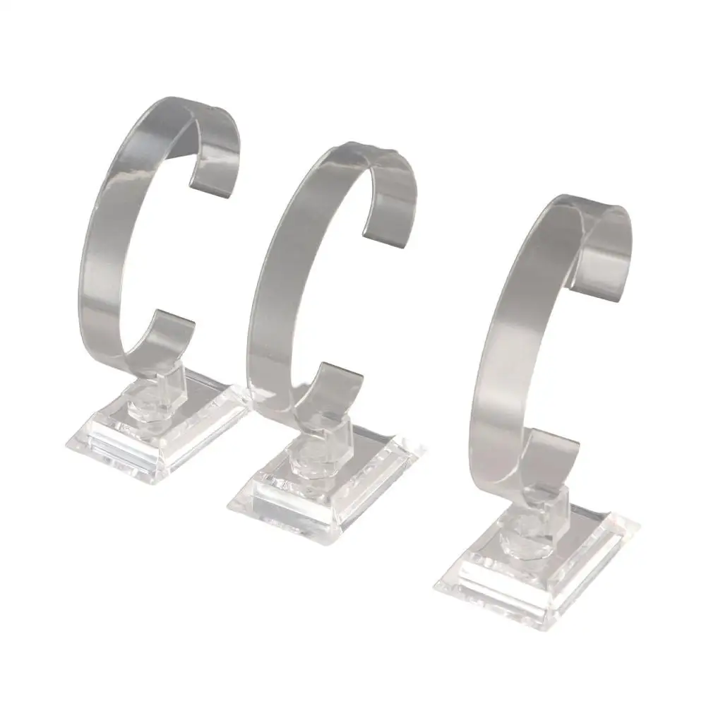 투명 시계 진열대 팔찌 뱅글 쥬얼리 랙 시계 홀더 스탠드 플라스틱 투명 시계 진..