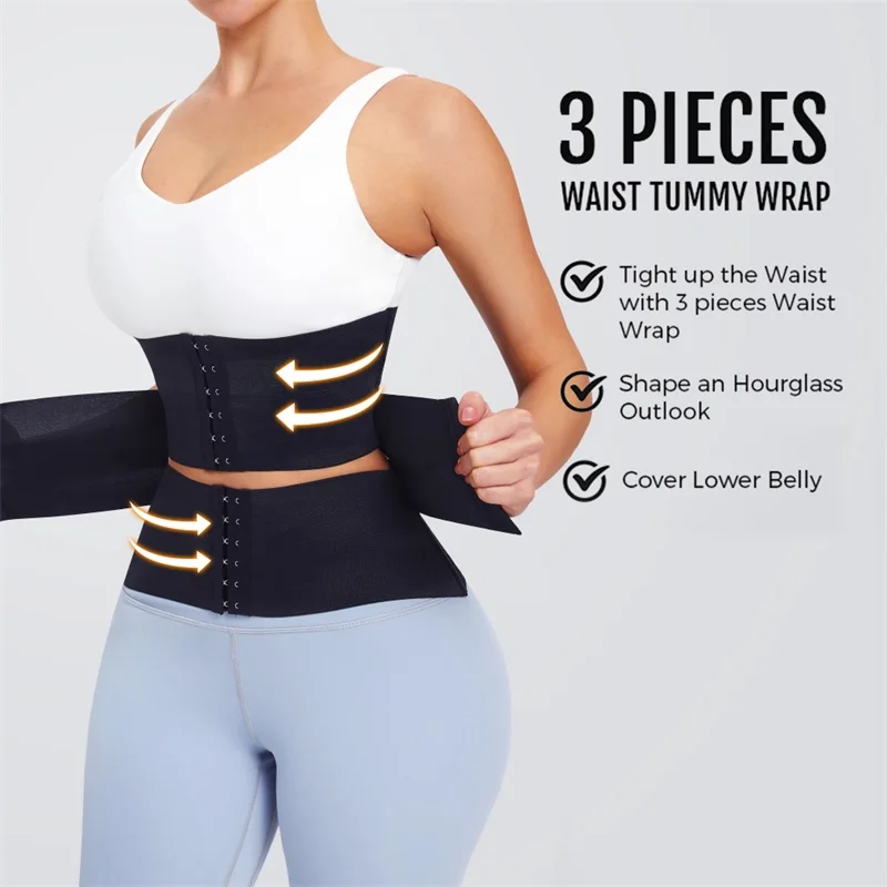 MiiOW Waist Trainer Corset Women Binders Shapers Tummy Wrap Body