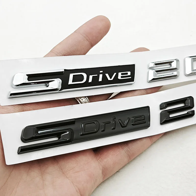 3D sDrive 18i 25d 자동차 엠블럼 배지 BMW X1 X2 X3 X4 Z4 리어 트렁크 레터 로고 글로스 블랙 크롬 스티커 액세서리