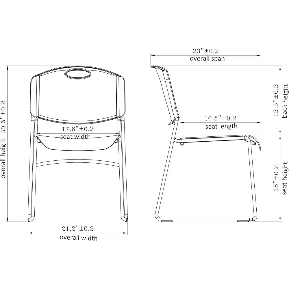 LLR62528 Heavy-Duty Bistro Stack Chairs 4/CT 3