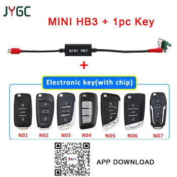 JYGC JMD 범용 원격 전자 키, 칩 포함, 매직 케이블 포함, 미니 HB3 키 생성기, 안드로이드 IOS 지원