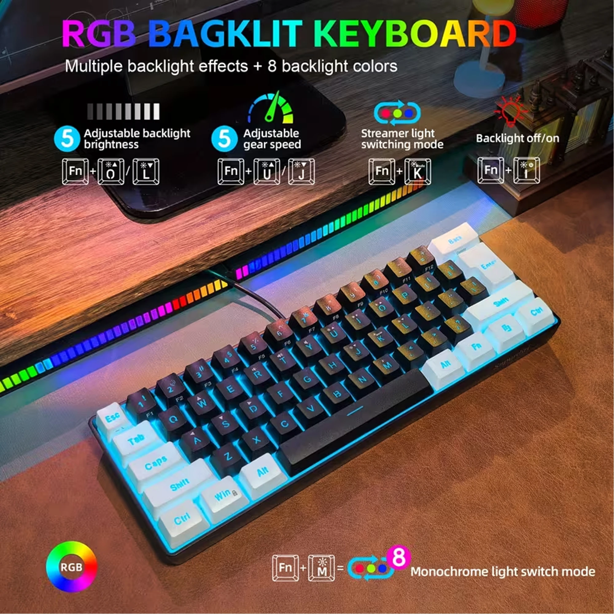 61-key Gaming Keyboard & Mouse Combo Rgb Wired Compact Ergonomic_voghion.com