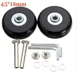 Silent Durable Universal Replacement Luggage Wheel - Wear-Resistant and Flexible (45mmx18mm-2pcs)