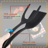 New 2 in 1 Grip Flip Spatula Tongs Egg Flipper Spatula Nylon Non Stick Coating Pancake Fish French Toast Omelet Making Tool 3