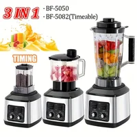 Мощный настольный блендер 3-в-1, миксер, соковыжималка, машина для приготовления смузи, 0,5/1,5/2,5 л, 3 контейнера, кухонный комбайн, блендер, миксер для ледяных орехов, фруктов