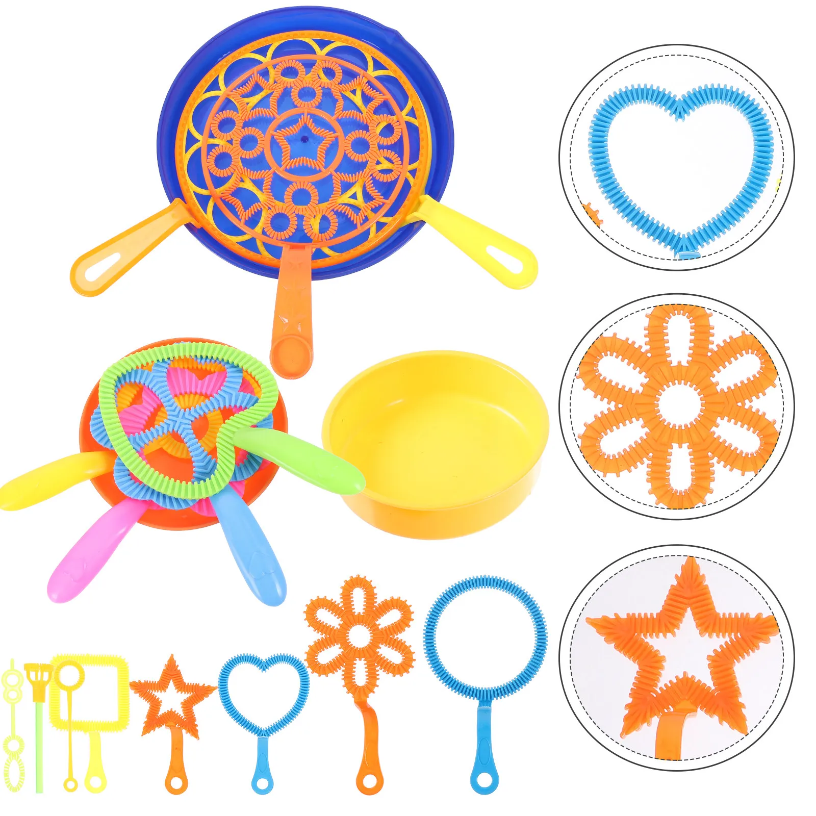 20개 대형 비눗방울 막대 세트 안전하고 내구성 있는 어린이 여름 야외 마당 공..