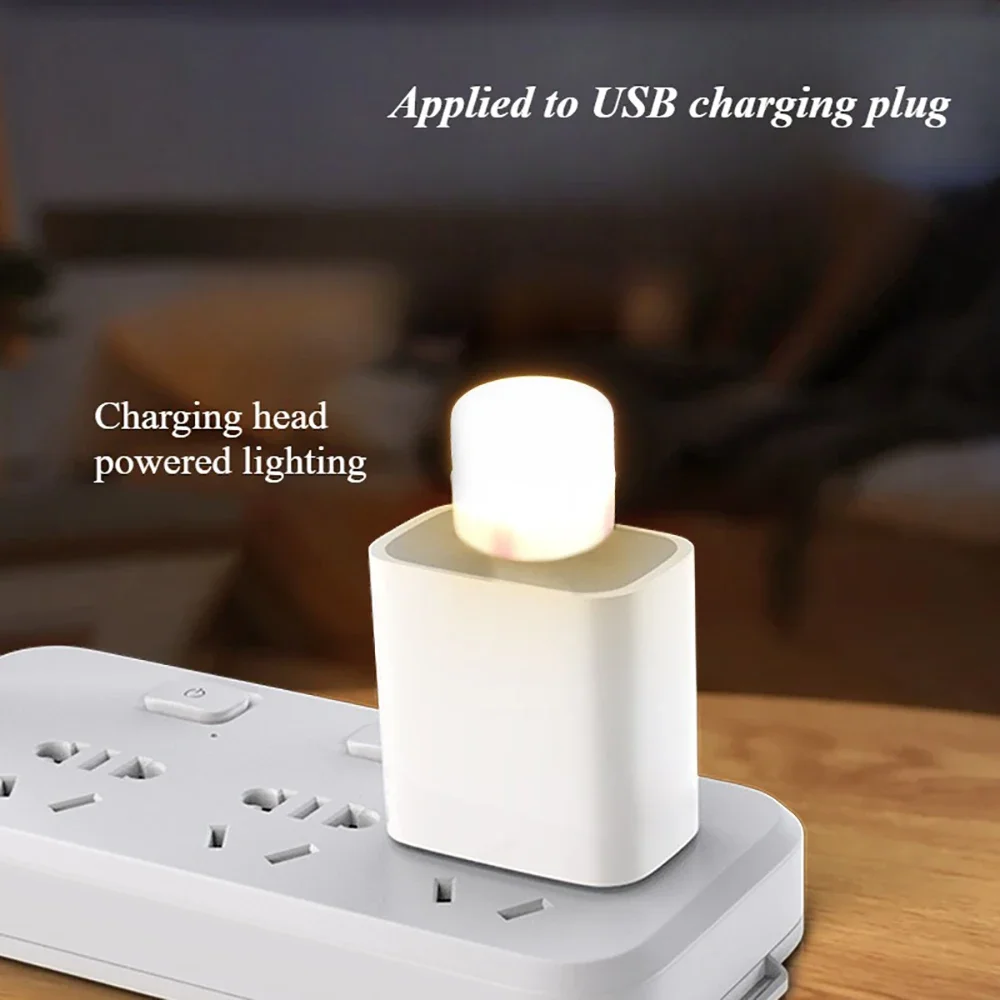 Mini USB Light LED Night Table Lamp Lights Room Plug Book Reading Decorating Items Warm White Eye Protections Wholesale Bedroom