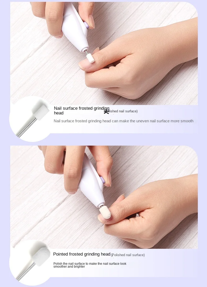 Description Picture 4 of item5 In 1 Professional MINI Electric Nail Drill Kit Manicure Pedicure Grinding Polishing Nail Art Sanding File Pen Tools Machine