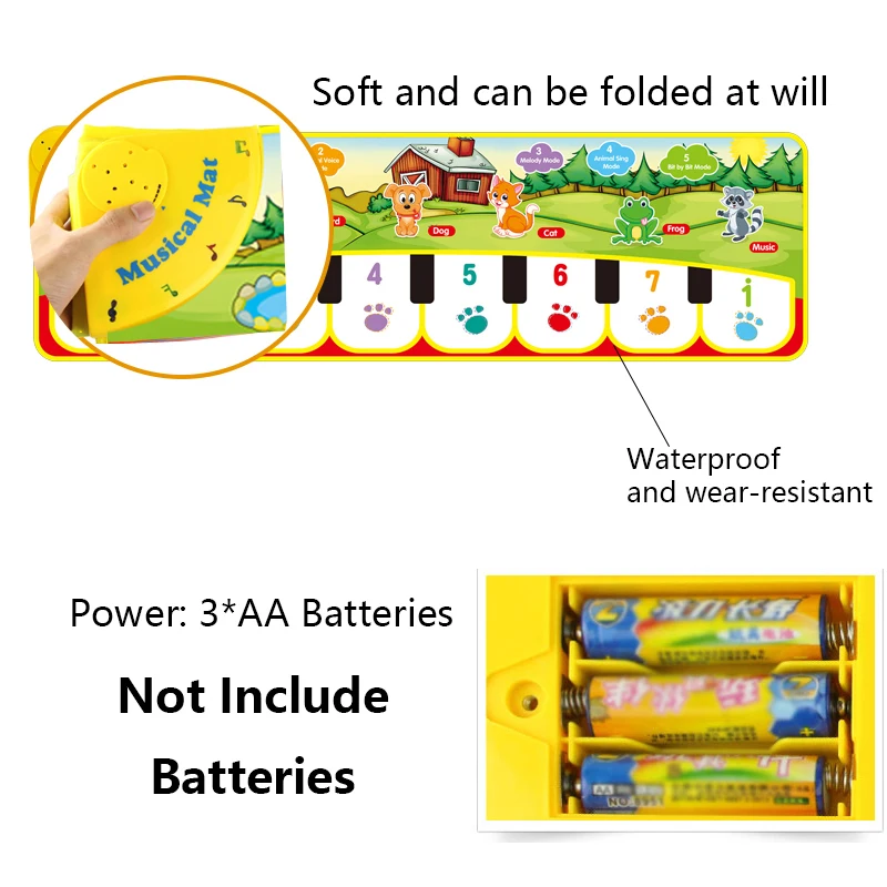 Tapis de Piano Musical Enfant – Jouet d’Éveil Éducatif et Cadeau Original Mixte – Image 5