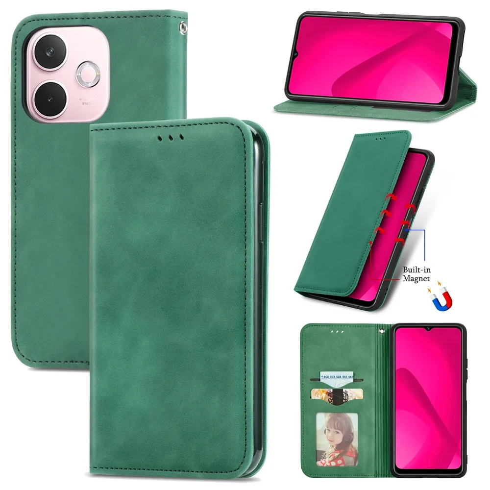 Luxurious Leather Flip Wallet Case