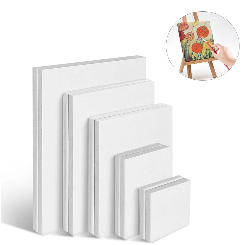 1/5pcs 5x7cm/7x9cm/15x20cm/20x30cm/24x30cm/ 30x40cm White Blank Square Artist Canvas For Canvas Oil Painting artist canvas