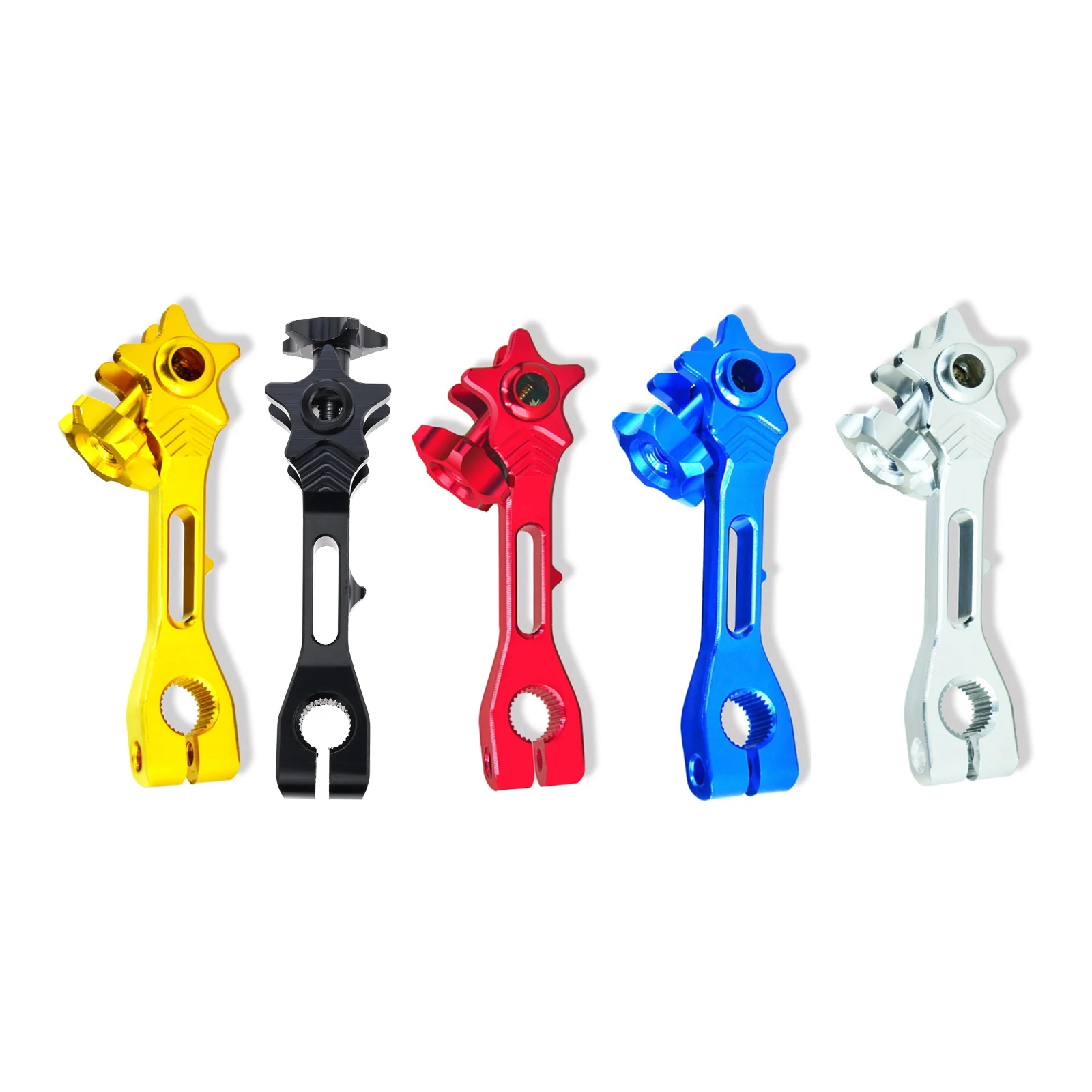 

1 Pc Motorcycle Rear Brake Rocker Arm Universal CNC Aluminum Improve Braking Performance Five-Pointed Star Adjustable Tension