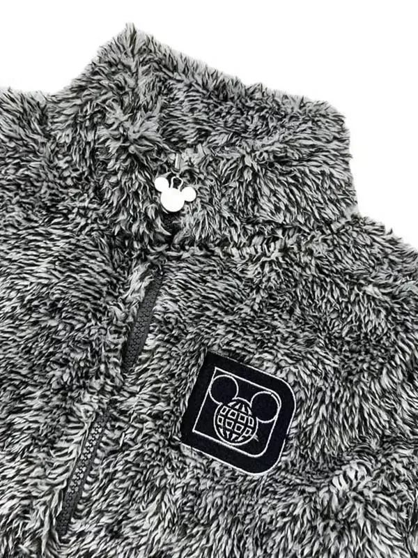 Soft Comfortable Couples Hoodie Jaet Zipper Print Warmth Polyester Fiber Long Sve ort Sle Commute Winter Coat