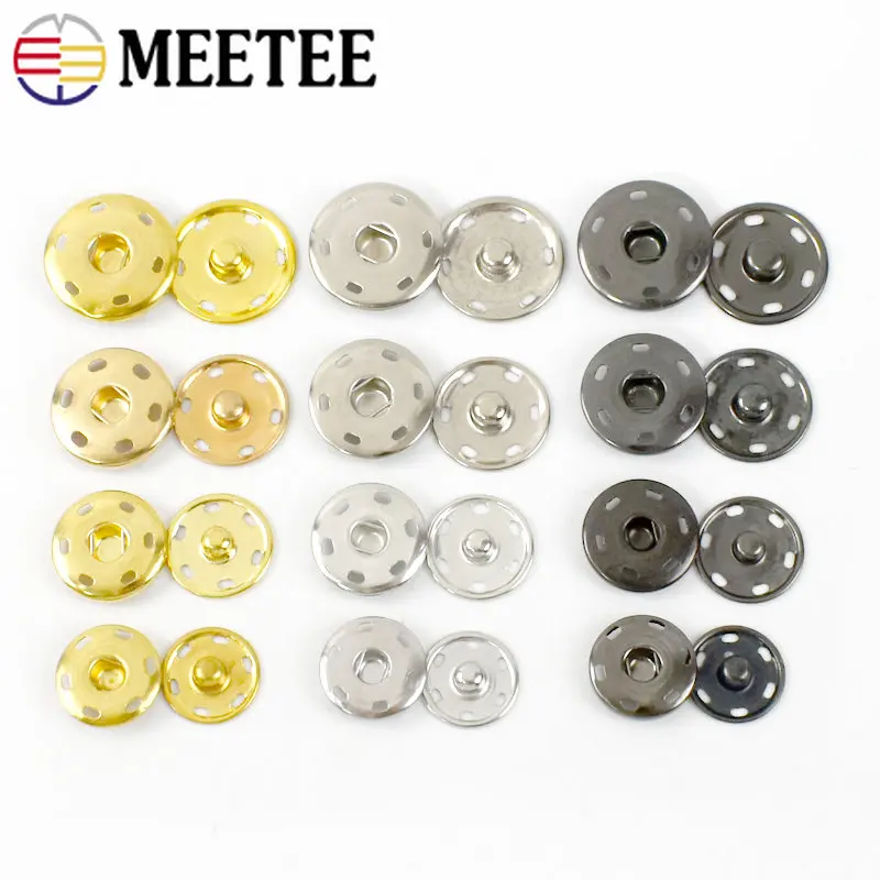 WUTA 20set Solid Brass Snap Buttons Snap Fasteners Kit Metal Press Studs  DIY Craft Accessories for Leather,Clothes,Jackets,Bags - AliExpress