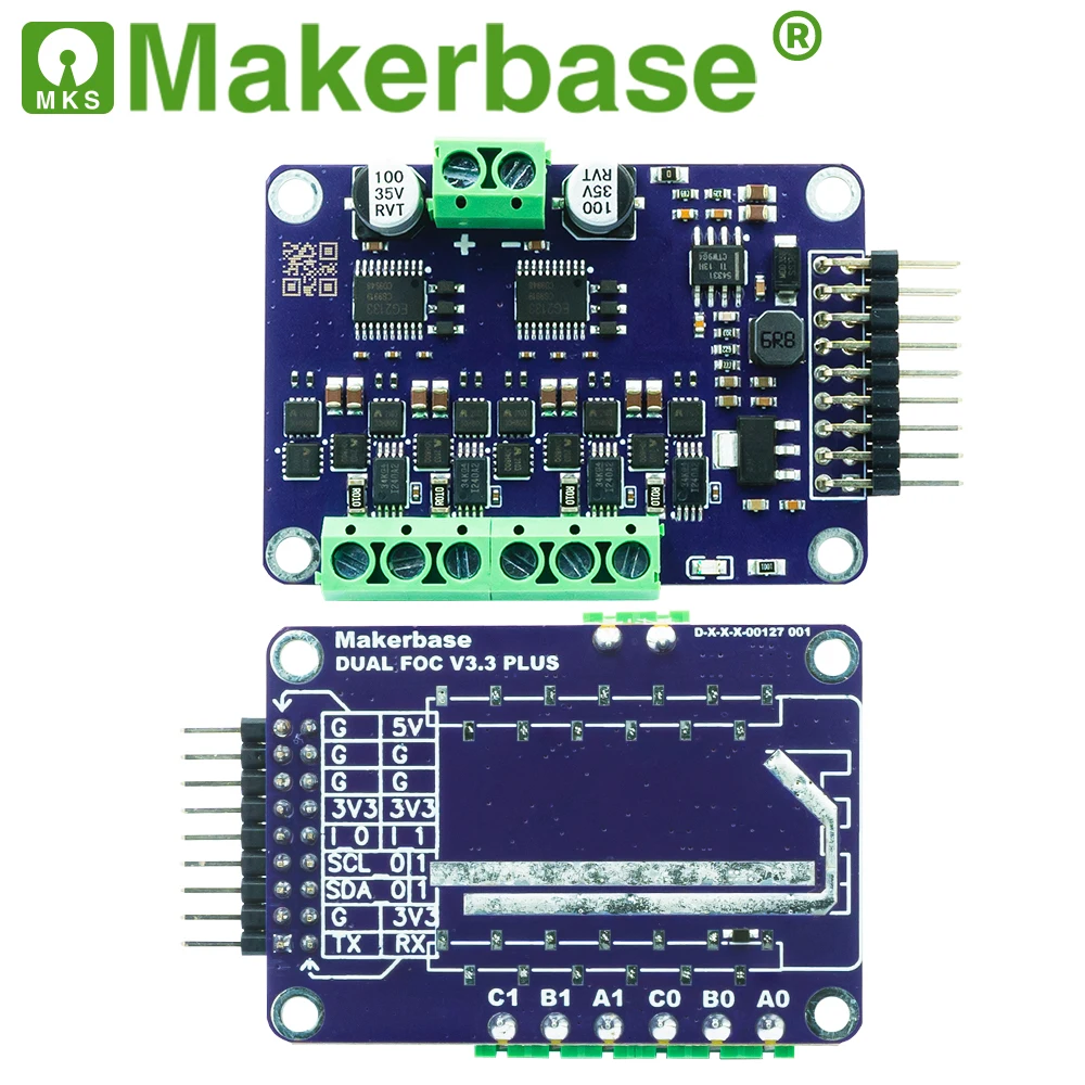 Makerbase SimpleFOC Dual Brushless Micro FOC 3.1 Servo with Current Loop For BLDC Motor Compatible with ESP32 — view 3