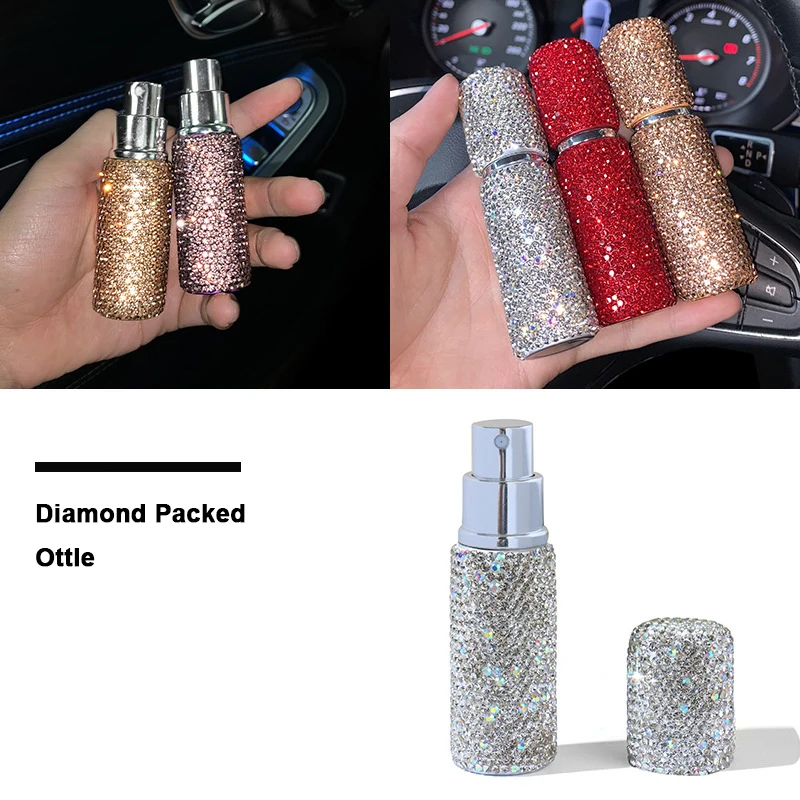 10ML Bling Mini Travel Perfume Bottle Refillable Perfume Atomizer Pocket Portable Travel Perfume Refill Bottle Car Accessories