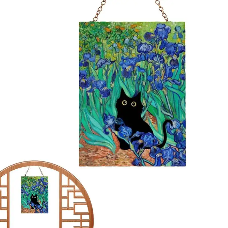 

Cat Hang Ornaments Acrylic Window Cat Decor Cat Window Sun Catcher Decoration Animal Decorations Ornament For Truck Window Home