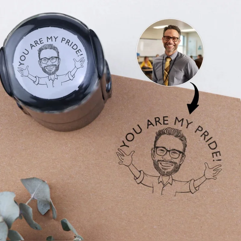 Custom Self-Inking Stamp 25/30/40/50mm Round Logo Design Personalized Press-type for Wedding Invitation Envelope