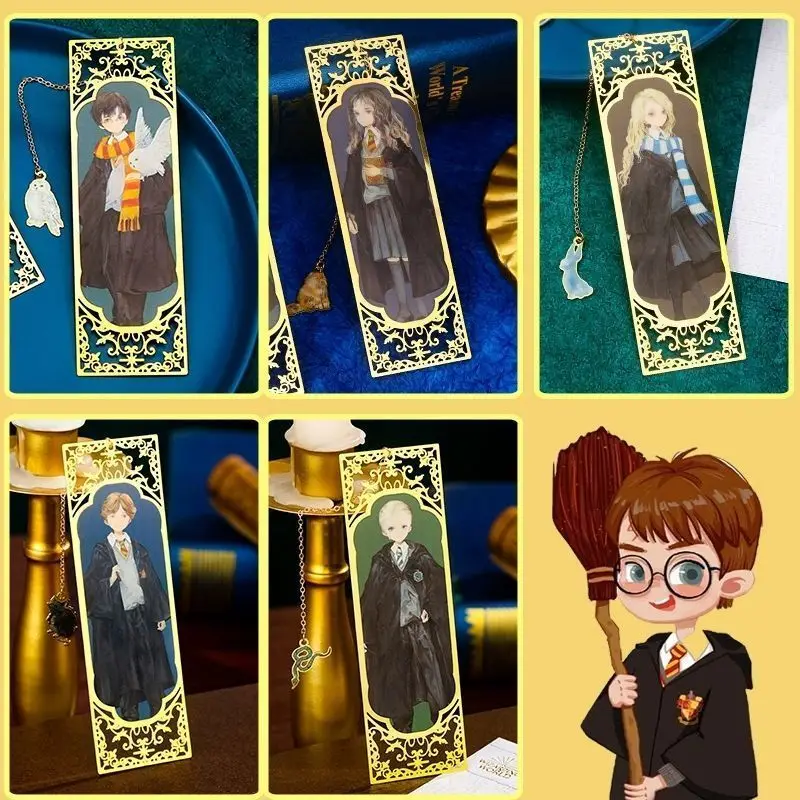 Harried Anime Hollow Out Metal Bookmark Potters Malfoy Hermione Magic Boys Girls Book Accessori Fan Di Cancelleria Regalo Creativo