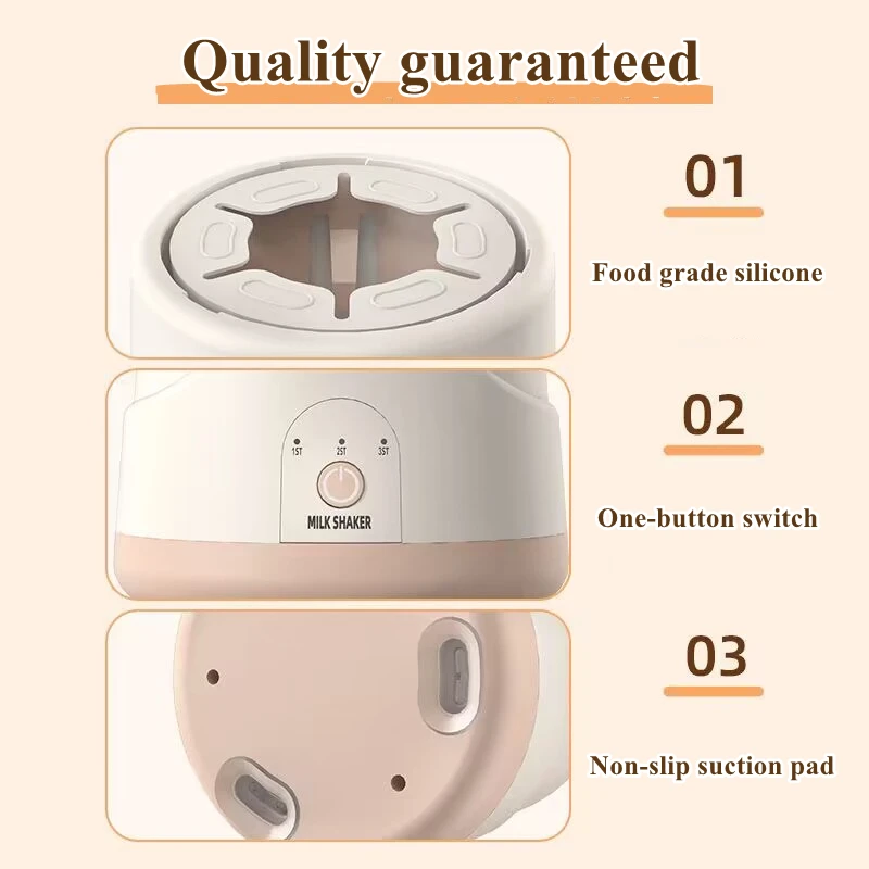 Automatic Baby Milk Bottle Shaker USB Rechargeable Electric Bottle Feeding Shake Machine Milk Powder Blender For Outdoor Travel