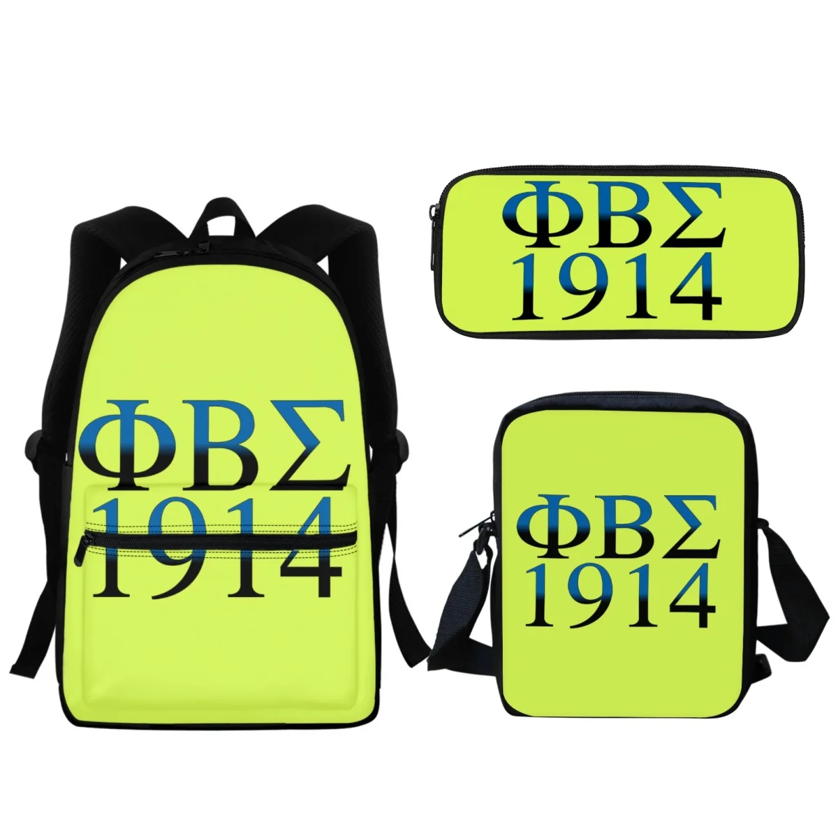 

2024 Phi Beta Sigma 1914 Printed Student School Bag High Quality Boys Girls Kindergarten Backpack Lunch Satchel Pencil Case Gift