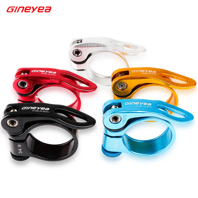 Bike Seatpost Clamp Gineyea Bicycle Quick Release Seatpost Clamp 27.2/28.6/30.4/31.8/34.9/30.9/31.6mm FOR Zoom KS EXA Seat Tube MTB BMX Road Bike