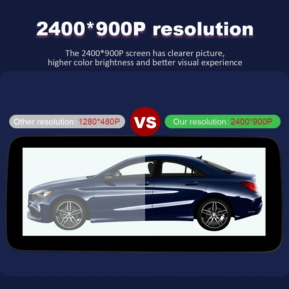 Pantalla Táctil Inalámbrica CarPlay Android Auto de 12.3 Pulgadas 2400*900P para Mercedes Benz ML W166 GL X166 GLE GLS 2012-2018 Sistema NTG4.5/5.0, Sistema Inteligente para Automóvil, Radio Multimedia Inteligente con Bluetooth, Navegación GPS, Autolink, Navi, Mirror Link, AirPlay 4