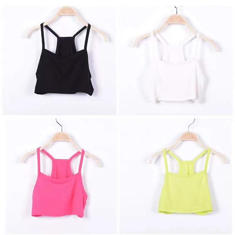 Candy Color Kids Underwear Model Cotton Tops for Girls Teenager Girls Camisole Kids Singlets Children Undershirt Baby Clothing girls tank tops girls sports bras