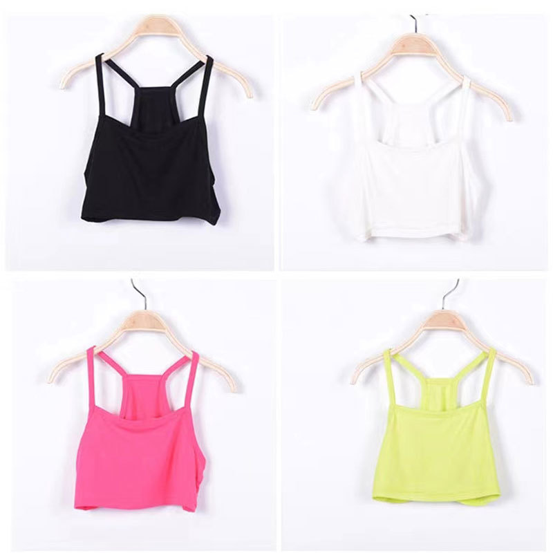  Candy Color Kids Underwear Model Cotton Tops For Girls Teenager Girls Camisole Kids Singlets Children Undershirt Baby Clothing 