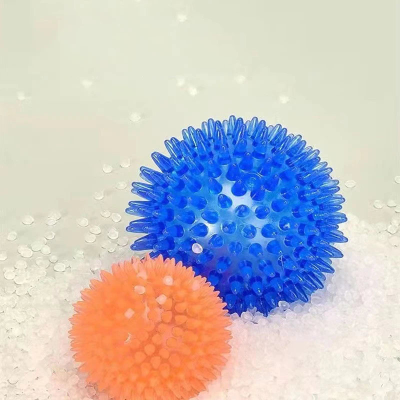Pet Dog Toys Cat Puppy Sounding Toy Polka Squeaky Tooth Cleaning Ball TPR Training Pet Teeth Chewing Toy Thorn Balls Accessories 5