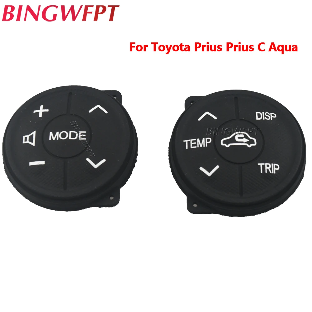 2PCS For Toyota Prius Prius C 2011-2015 Aqua 2012-2014 Button Multifunction Stee