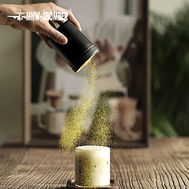 Mhw-3Bomber 2Pcs Porcukor-Rázógép Fedéllel Kakaó Csokoládé Kávé Sifter Rozsdamentes Acél Finom Háló-Rázógép A Latte Művészethez - Image 4