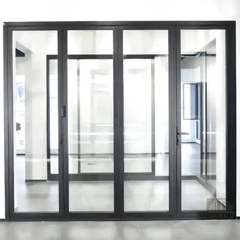 Sixinalu 접이식 문짝 방음 접이식 문짝 유리, 이중 접이식 알루미늄 파노라마, 접이식 파티오 아코디언 도어, 가정용