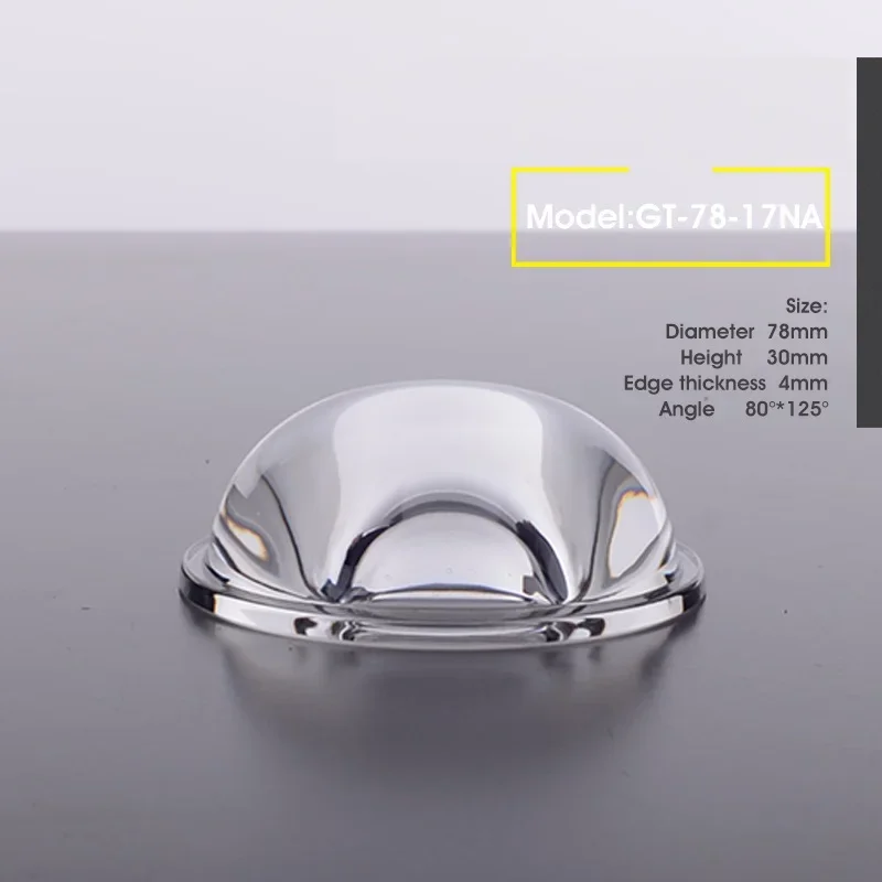 Vetro Ottico Diametro 78Mm Obiettivo Concavo-Convesso Profondo Fai Da Te High Bay Light Concentrating Light Source Led Convesso-Concavo Lens