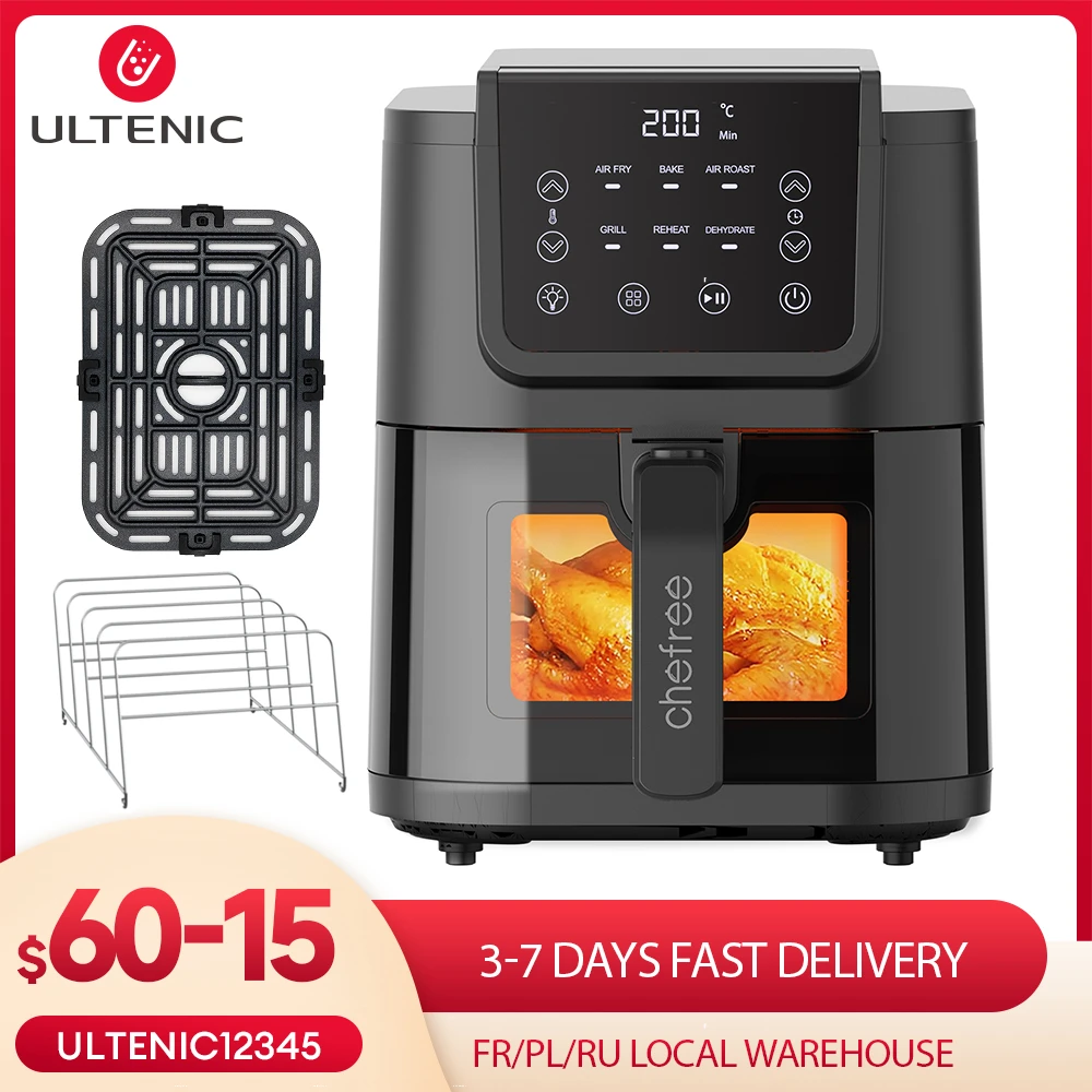 Chefree AFW01 Electric Oilfree Air Fryer with Visible Window Frying