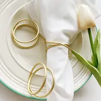 Exquisite Gold Napkin Ring Metal Napkin Rings for Wedding Party Dinner Hotel Table Decoration Napkins Holder 1