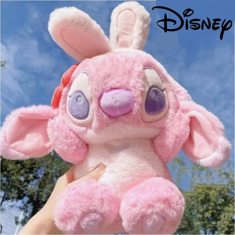 

Genuine Disney Cartoon Sitting Posture Lilo Stitch Plush Toy Soft Stuffed Doll Kawaii Pillow Plush Toys Girlfriend Birthday Gif